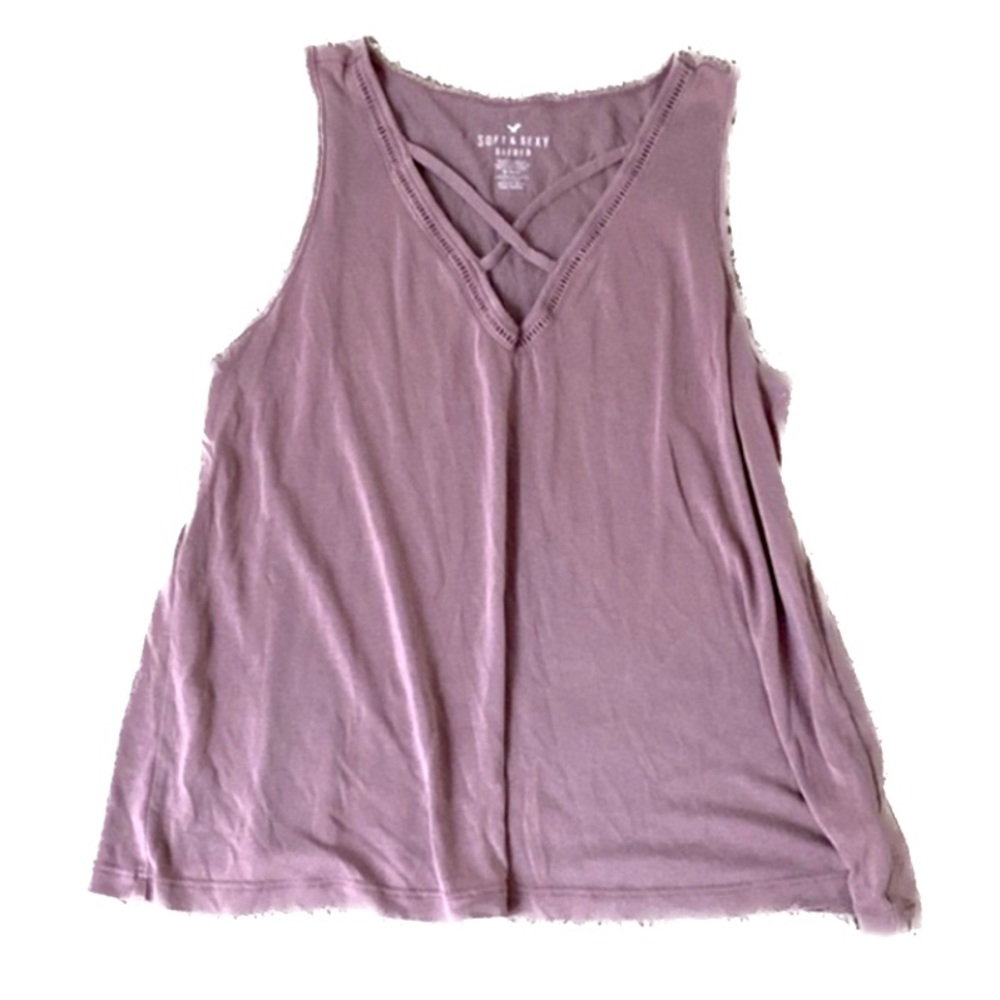 American Eagle Summer Spring V Cut Top Sz M